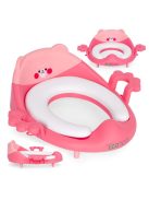 Wc szűkítő ülőke fülekkel puha párnával rózsaszín