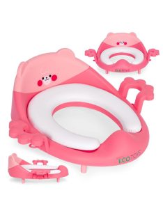 Wc szűkítő ülőke fülekkel puha párnával rózsaszín