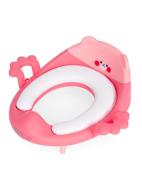 Wc szűkítő ülőke fülekkel puha párnával rózsaszín