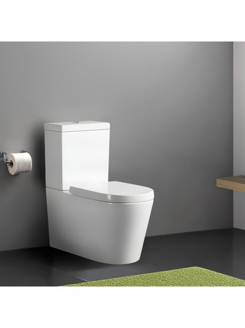 Paulo rimless WC kombi alsó/hátsó kifolyással soft close ülőkével