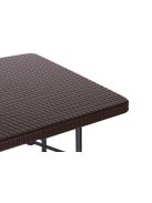 Rattan hatású összecsukható kerti asztal