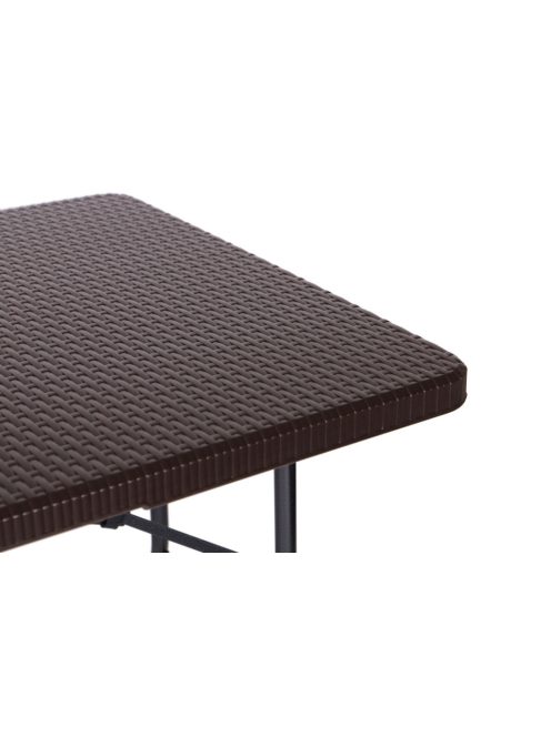Rattan hatású összecsukható kerti asztal
