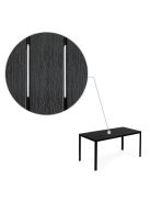6 személyes kerti asztal 156x78 cm polywood fekete