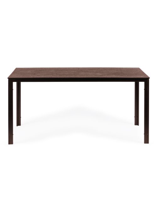 6 személyes kerti asztal 156x78 cm polywood barna