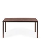 6 személyes kerti asztal 156x78 cm polywood barna