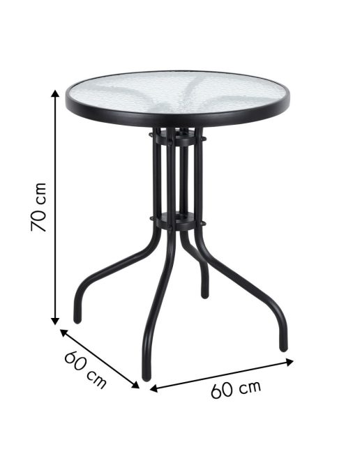 60 cm-es kerek kerti asztal