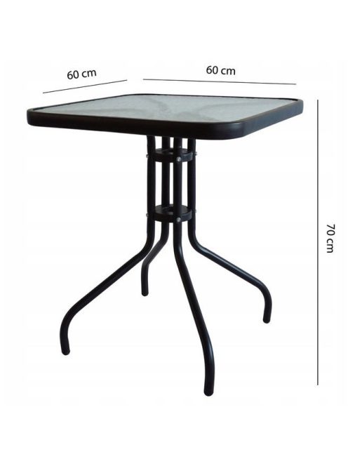 60 cm-es szögletes kerti asztal