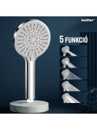 Lili 5 funkciós kézizuhany tömlővel tartóval króm