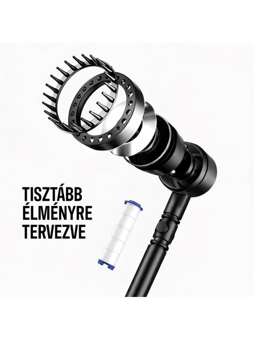 Kori 3 funkciós kézizuhany tömlővel tartóval szürke