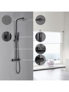 Mazama Black zuhanyszett termosztátos csapteleppel