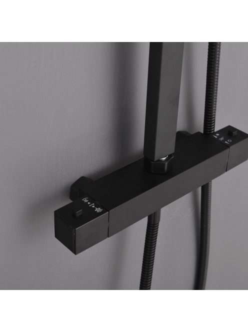 Mazama Black zuhanyszett termosztátos csapteleppel