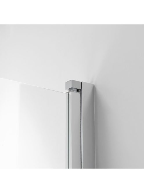 Stuxi Ravenna 75x140 kihajtható 1 szárnyú kádparaván 6 mm vastag vízlepergető biztonsági üveggel, krómozott elemekkel