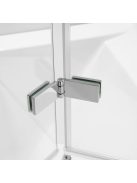 Stuxi Ravenna 120x140 összecsukható 3 szárnyú kádparaván 6 mm vastag vízlepergető biztonsági üveggel, krómozott elemekkel