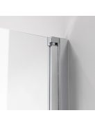 Stuxi Verona Big 200 cm széles kétszárnyú csukló zuhanyajtó (100+100 cm), 6 mm vízlepergető üveggel, króm profillal, 195 cm magas