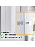 Stuxi Verona Duo 100x100 cm szögletes két csuklóajtós zuhanykabin, 6 mm vízlepergető üveggel, króm