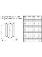 Stuxi Verona Duo 100x100 cm szögletes két csuklóajtós zuhanykabin, 6 mm vízlepergető üveggel, króm