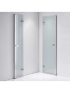 Stuxi Verona Duo 100x120 aszimmetrikus két csuklóajtós zuhanykabin 6 mm vízlepergető üveggel, króm