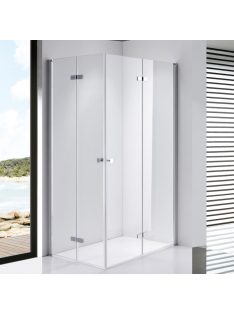  Stuxi Verona Duo 100x70 aszimmetrikus két csuklóajtós zuhanykabin 6 mm vízlepergető üveggel, króm