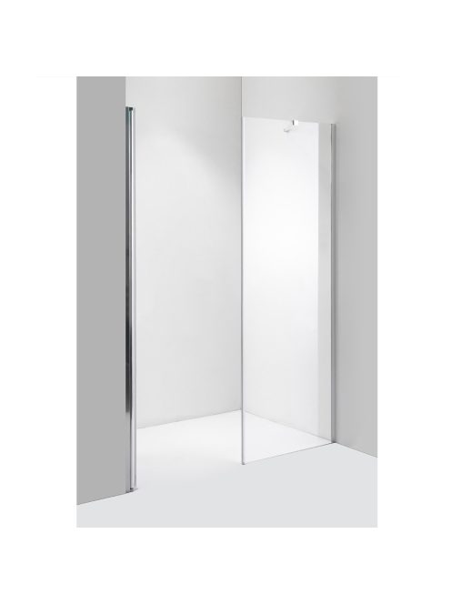 Stuxi Verona Fix 170 cm (100+70) széles csukló zuhanyajtó fix fallal, 6 mm vízlepergető üveggel, króm profillal, 195 cm magas