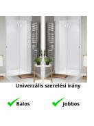 Stuxi Verona 100 cm széles csukló zuhanyajtó, 6 mm vízlepergető üveggel, króm profillal