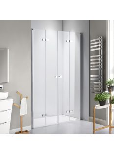   Stuxi Verona Big 220 cm széles kétszárnyú csukló zuhanyajtó (110+110 cm), 6 mm vízlepergető üveggel, króm profillal, 195 cm magas