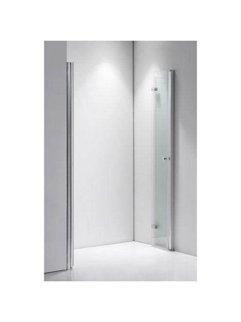 Stuxi Verona Big 220 cm széles kétszárnyú csukló zuhanyajtó (110+110 cm), 6 mm vízlepergető üveggel, króm profillal, 195 cm magas
