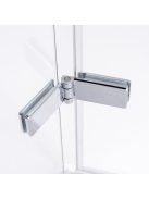 Stuxi Verona Duo 110x100 aszimmetrikus két csuklóajtós zuhanykabin 6 mm vízlepergető üveggel, króm