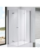 Stuxi Verona Duo 110x70 aszimmetrikus két csuklóajtós zuhanykabin 6 mm vízlepergető üveggel, króm
