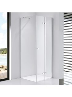   Stuxi Verona 110x110 cm szögletes csuklóajtós zuhanykabin, 6 mm vízlepergető üveggel, króm elemekkel