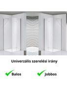 Stuxi Verona 110x110 cm szögletes csuklóajtós zuhanykabin, 6 mm vízlepergető üveggel, króm elemekkel
