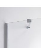 Stuxi Verona 110x80 aszimmetrikus csuklóajtós zuhanykabin 6 mm vízlepergető biztonsági üveggel, króm