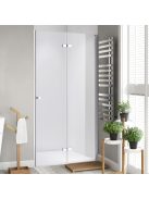Stuxi Verona 110 cm széles csukló zuhanyajtó, 6 mm vízlepergető üveggel, króm profillal