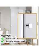 Stuxi Verona 110 cm széles csukló zuhanyajtó, 6 mm vízlepergető üveggel, króm profillal