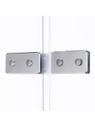 Stuxi Verona Duo 120x90 aszimmetrikus két csuklóajtós zuhanykabin 6 mm vízlepergető üveggel, króm