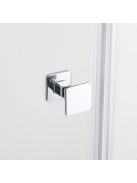 Stuxi Verona Fix 220 cm (120+100) széles csukló zuhanyajtó fix fallal, 6 mm vízlepergető üveggel, króm profillal, 195 cm magas