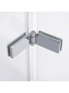 Stuxi Verona Fix 230 cm (120+110) széles csukló zuhanyajtó fix fallal, 6 mm vízlepergető üveggel, króm profillal, 195 cm magas