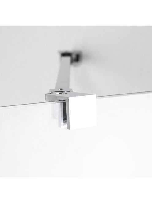Stuxi Verona Fix 240 cm (120+120) széles csukló zuhanyajtó fix fallal, 6 mm vízlepergető üveggel, króm profillal, 195 cm magas