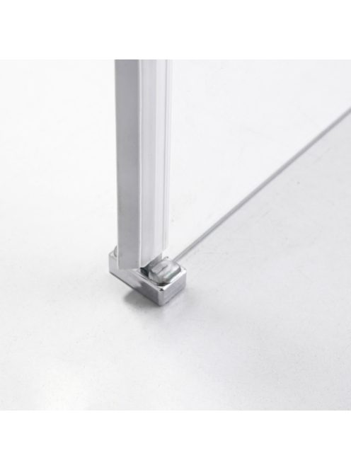 Stuxi Verona Fix 240 cm (120+120) széles csukló zuhanyajtó fix fallal, 6 mm vízlepergető üveggel, króm profillal, 195 cm magas