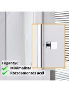 Stuxi Verona 120x120 cm szögletes csuklóajtós zuhanykabin, 6 mm vízlepergető üveggel, króm elemekkel