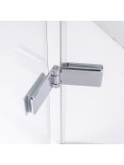 Stuxi Verona 120x120 cm szögletes csuklóajtós zuhanykabin, 6 mm vízlepergető üveggel, króm elemekkel