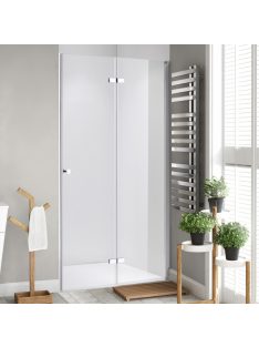   Stuxi Verona 120 cm széles csukló zuhanyajtó, 6 mm vízlepergető üveggel, króm profillal