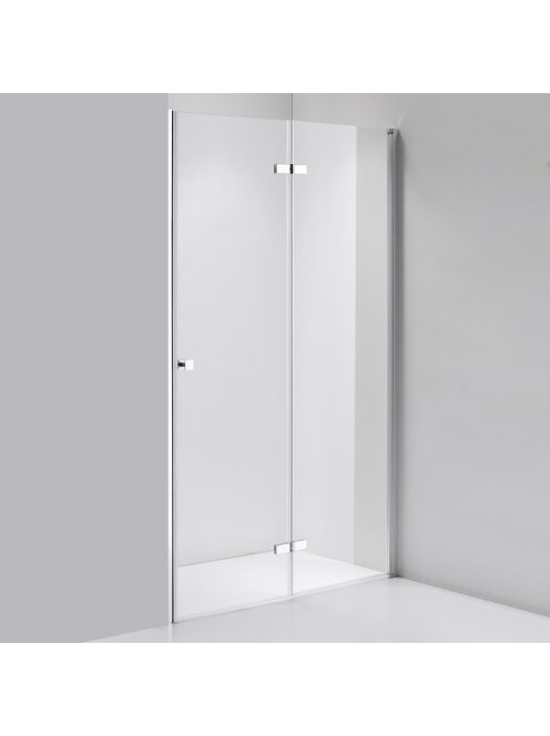 Stuxi Verona 120 cm széles csukló zuhanyajtó, 6 mm vízlepergető üveggel, króm profillal