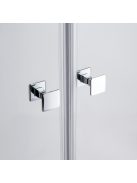 Stuxi Verona Big 170 cm széles aszimmetrikus kétszárnyú csukló zuhanyajtó (70+100 cm), 6 mm vízlepergető üveggel, króm profillal, 195 cm magas