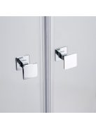 Stuxi Verona Big 140 cm széles kétszárnyú csukló zuhanyajtó, 6 mm vízlepergető üveggel, króm profillal
