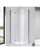 Stuxi Verona Duo 70x70 cm szögletes két csuklóajtós zuhanykabin, 6 mm vízlepergető üveggel, króm