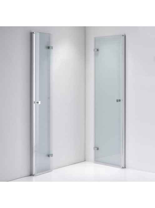 Stuxi Verona Duo 70x90 aszimmetrikus két csuklóajtós zuhanykabin 6 mm vízlepergető üveggel, króm