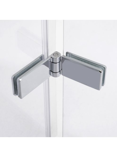 Stuxi Verona Fix 170 cm (70+100) széles csukló zuhanyajtó fix fallal, 6 mm vízlepergető üveggel, króm profillal, 195 cm magas