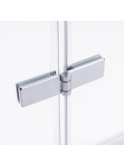 Stuxi Verona 70x90 aszimmetrikus csuklóajtós zuhanykabin 6 mm vízlepergető biztonsági üveggel, króm
