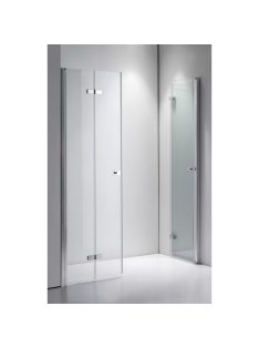   Stuxi Verona Big 210 cm széles aszimmetrikus kétszárnyú csukló zuhanyajtó (90+120 cm), 6 mm vízlepergető üveggel, króm profillal, 195 cm magas