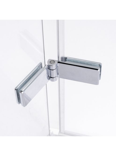 Stuxi Verona Duo 90x110 aszimmetrikus két csuklóajtós zuhanykabin 6 mm vízlepergető üveggel, króm